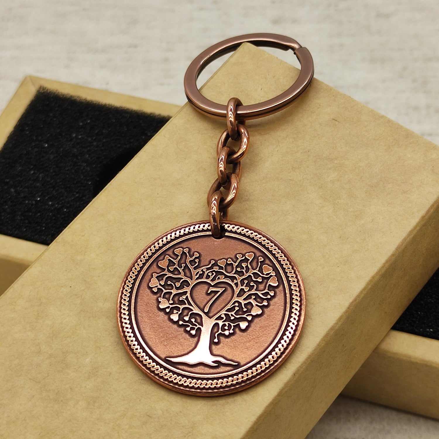 Copper keychain