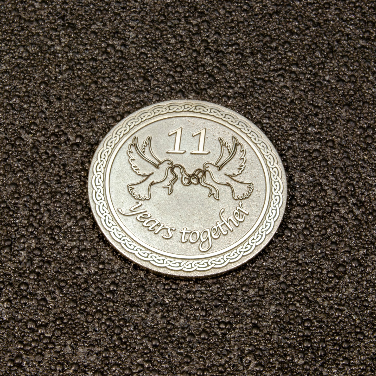 Personalized Steel Coin "11 Years Together" – Wedding Anniversary Gift for 11th Steel Anniversary