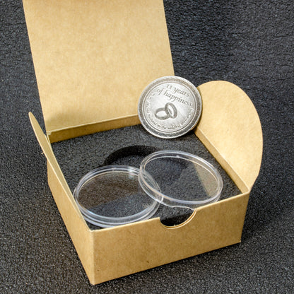 Personalized Steel Anniversary Coin for Husband — 11th Wedding Anniversary Gift