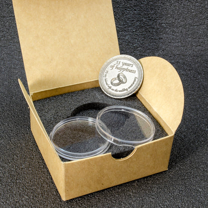 Personalized Steel Anniversary Coin for Wife — 11th Wedding Anniversary Gift