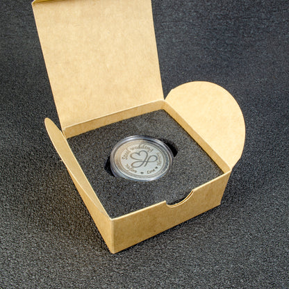 Personalized Steel Wedding Anniversary Coin — 11th Anniversary Steel Gift