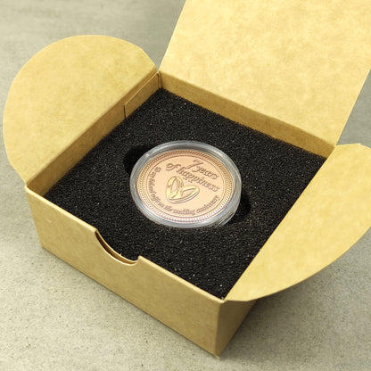 Copper Anniversary Coin for Wife - Personalized 7th Wedding Anniversary Gift