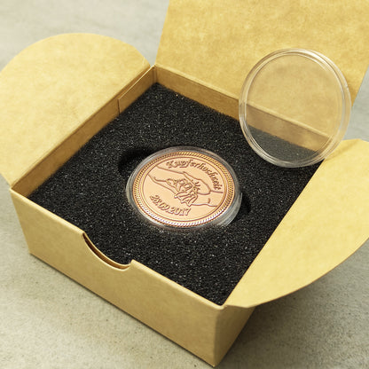Copper Coin "Kupferhochzeit" — Personalized 7th Wedding Anniversary Gift