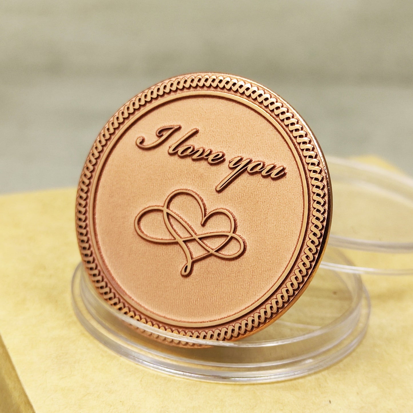 Personalized Copper Coin "I Love You" — Romantic Gift for Your Loved One