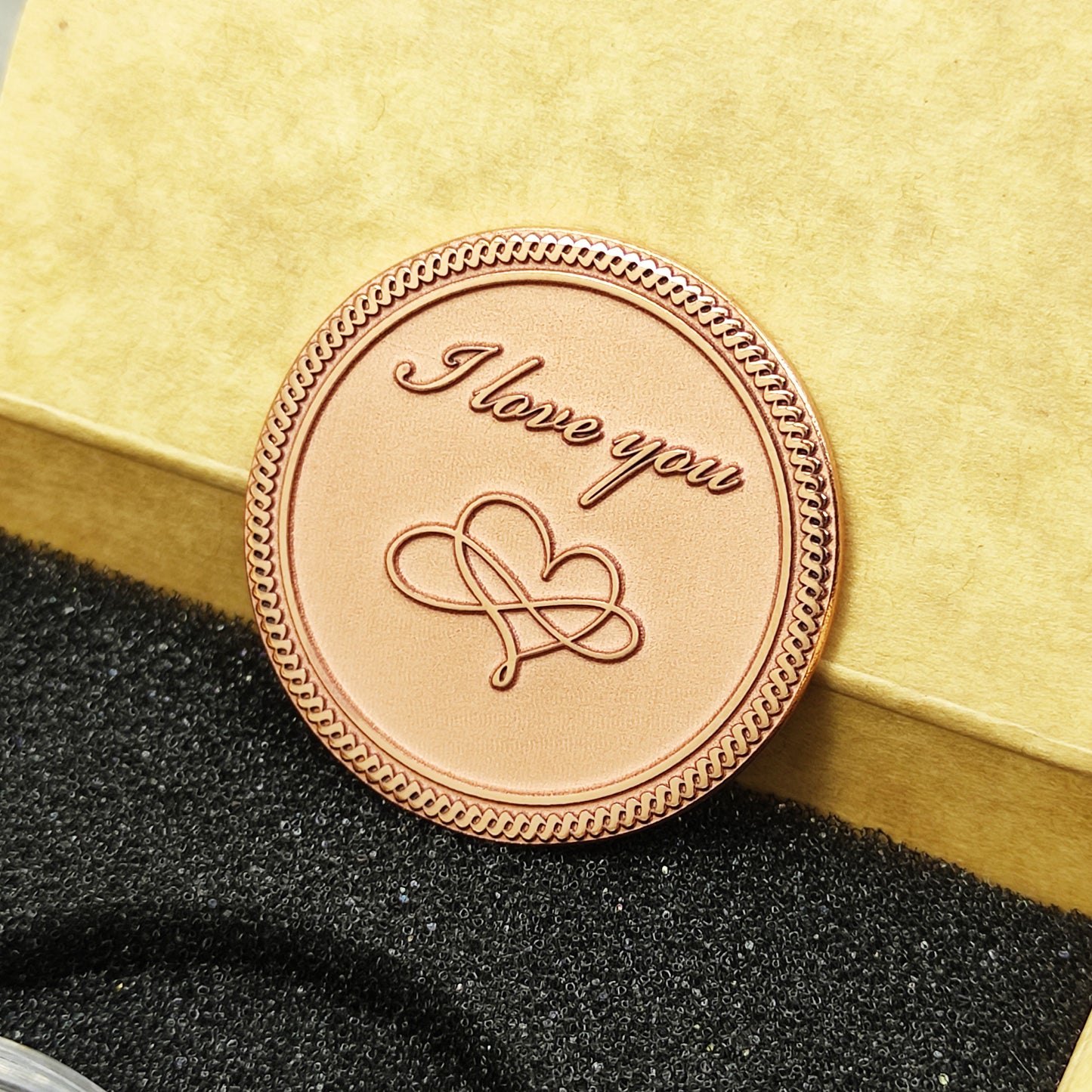Personalized Copper Coin "I Love You" — Romantic Gift for Your Loved One