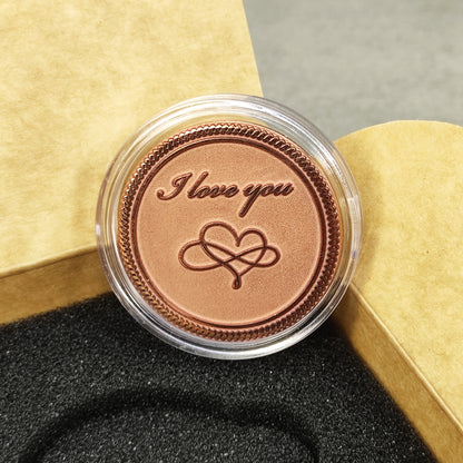 Personalized Copper Coin "I Love You" — Romantic Gift for Your Loved One