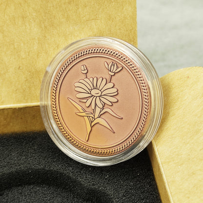 Copper Daisy Coin – Custom Personalized Coin Gift