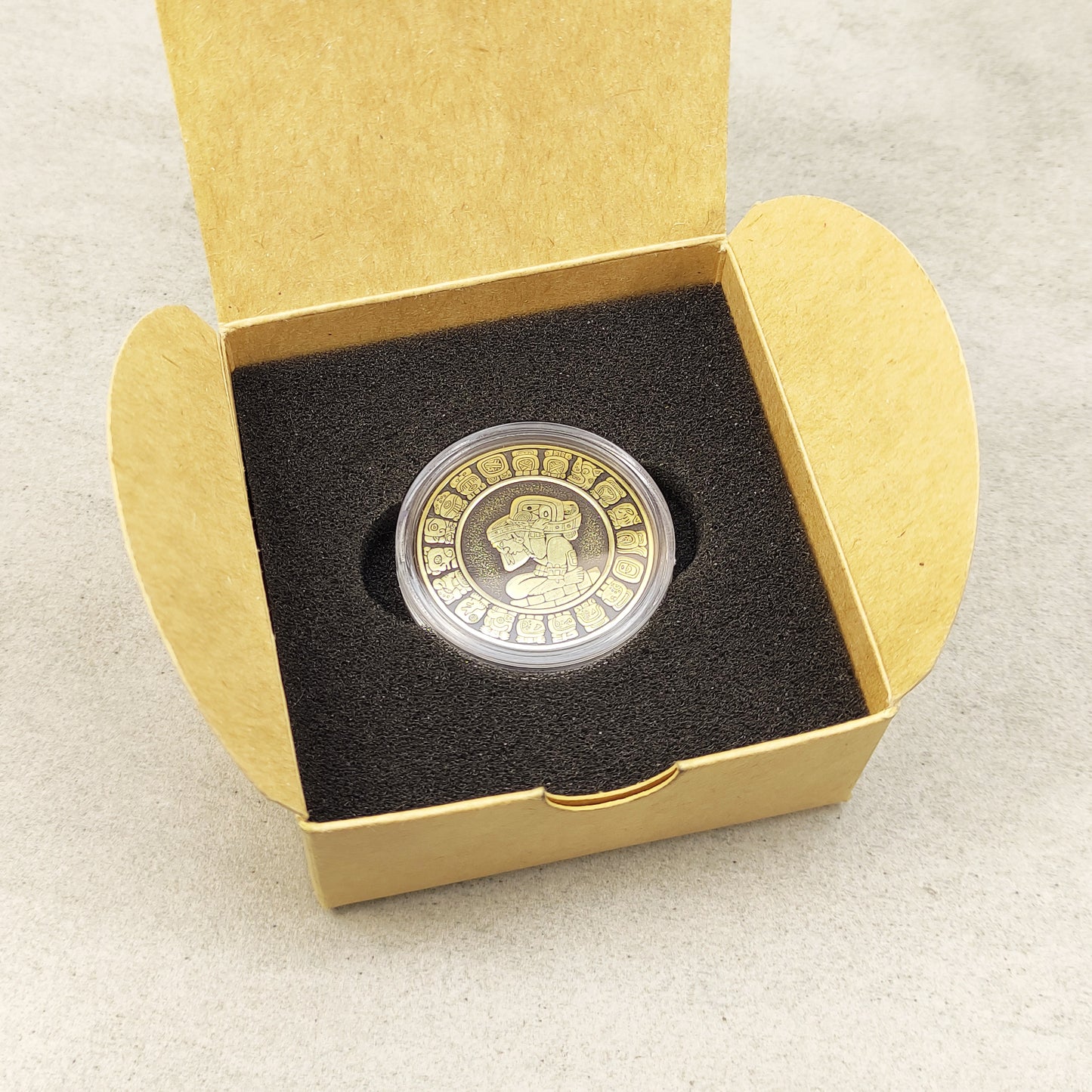 Personalized Brass Coin Mayan Calendar Tzolkin Haab – Custom Engraved Gift