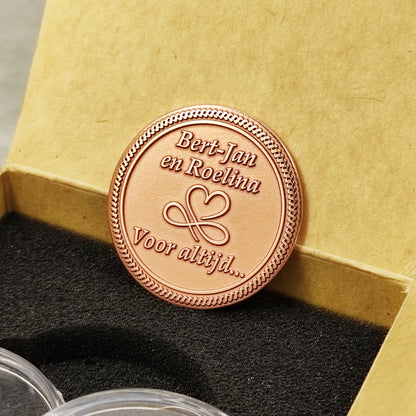 Custom Copper Coin with Text – Personalized Engraved Gift Coin