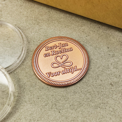 Custom Copper Coin with Text – Personalized Engraved Gift Coin