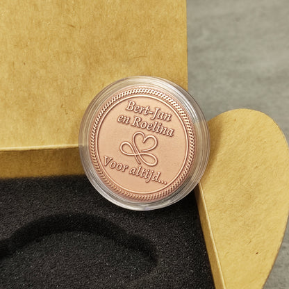 Custom Copper Coin with Text – Personalized Engraved Gift Coin