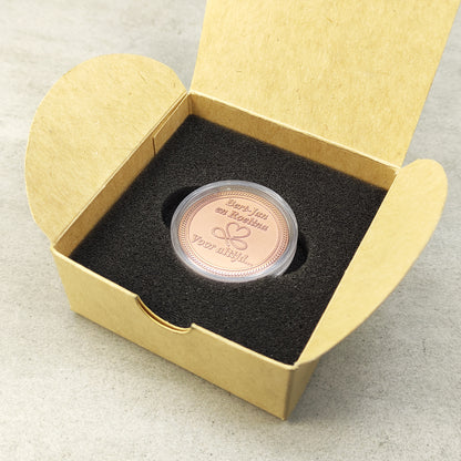 Custom Copper Coin with Text – Personalized Engraved Gift Coin