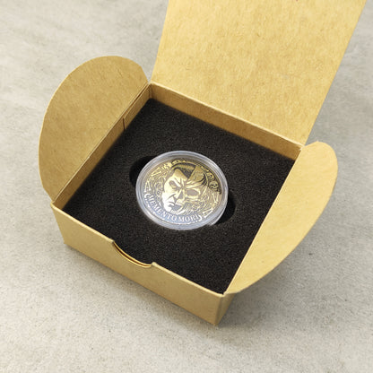 Brass Memento Mori Coin with Deep Engraving – Dual "Life and Death" Design + Personalization