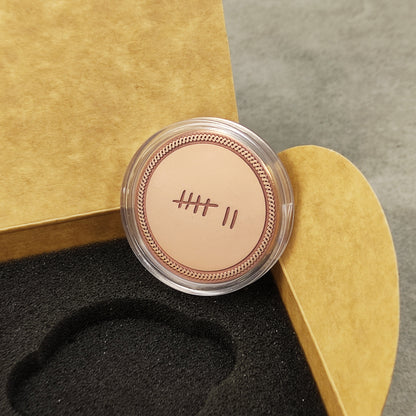 Copper "Tally Mark" 7th Anniversary Coin with Personalization – Copper Wedding Gift