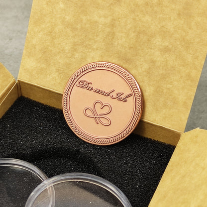 Personalized Copper Coin "I Love You" — Romantic Gift for Your Loved One