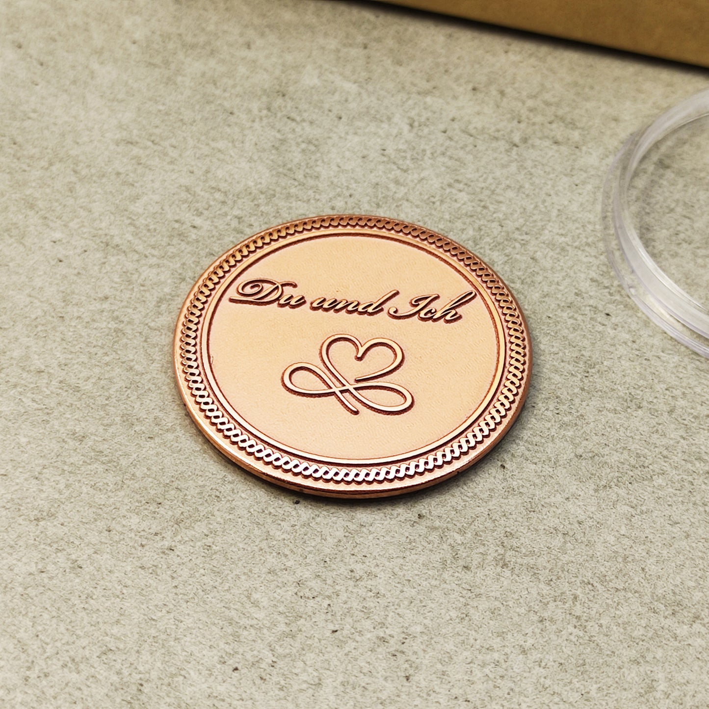 Personalized Copper Coin "I Love You" — Romantic Gift for Your Loved One