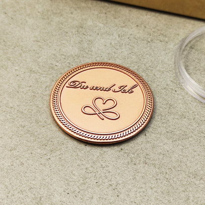 Personalized Copper Coin "I Love You" — Romantic Gift for Your Loved One