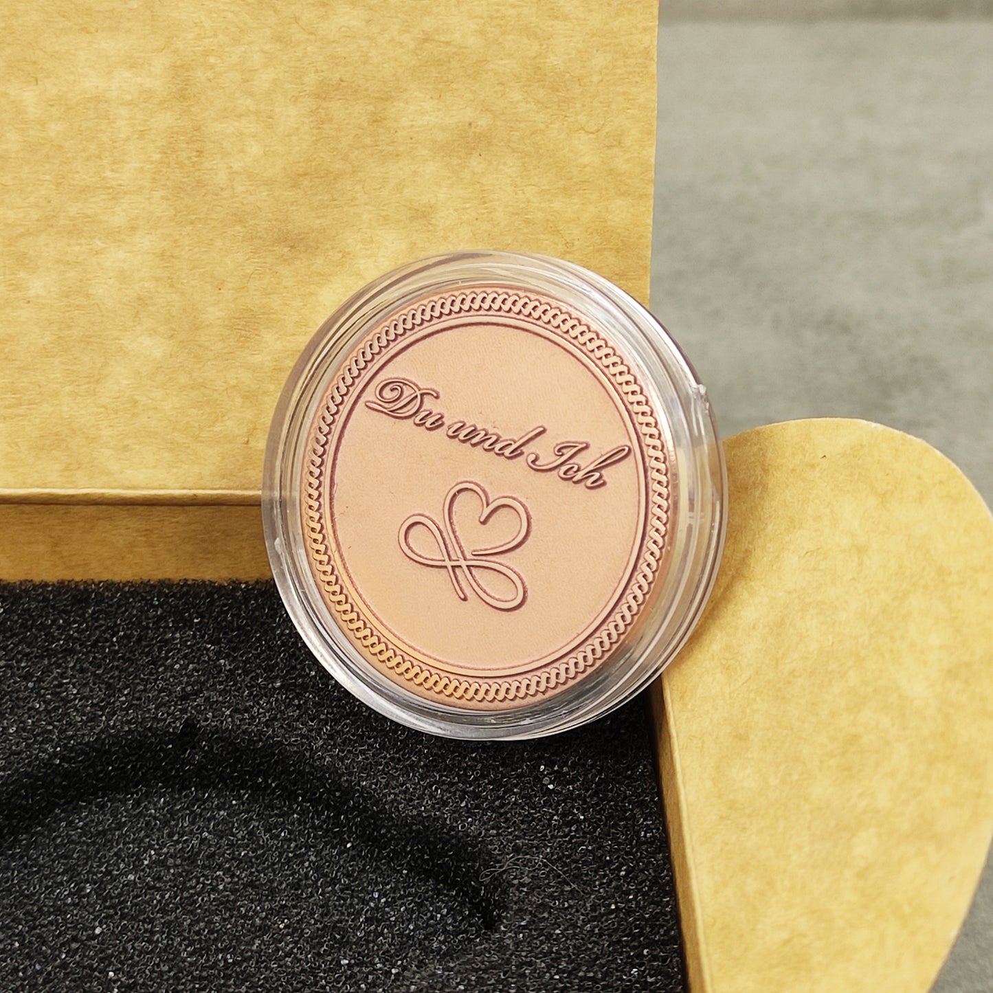 Personalized Copper Coin "I Love You" — Romantic Gift for Your Loved One