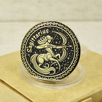 Sagittarius Zodiac Sign Brass Coin - Personalized Gift for Sagittarius