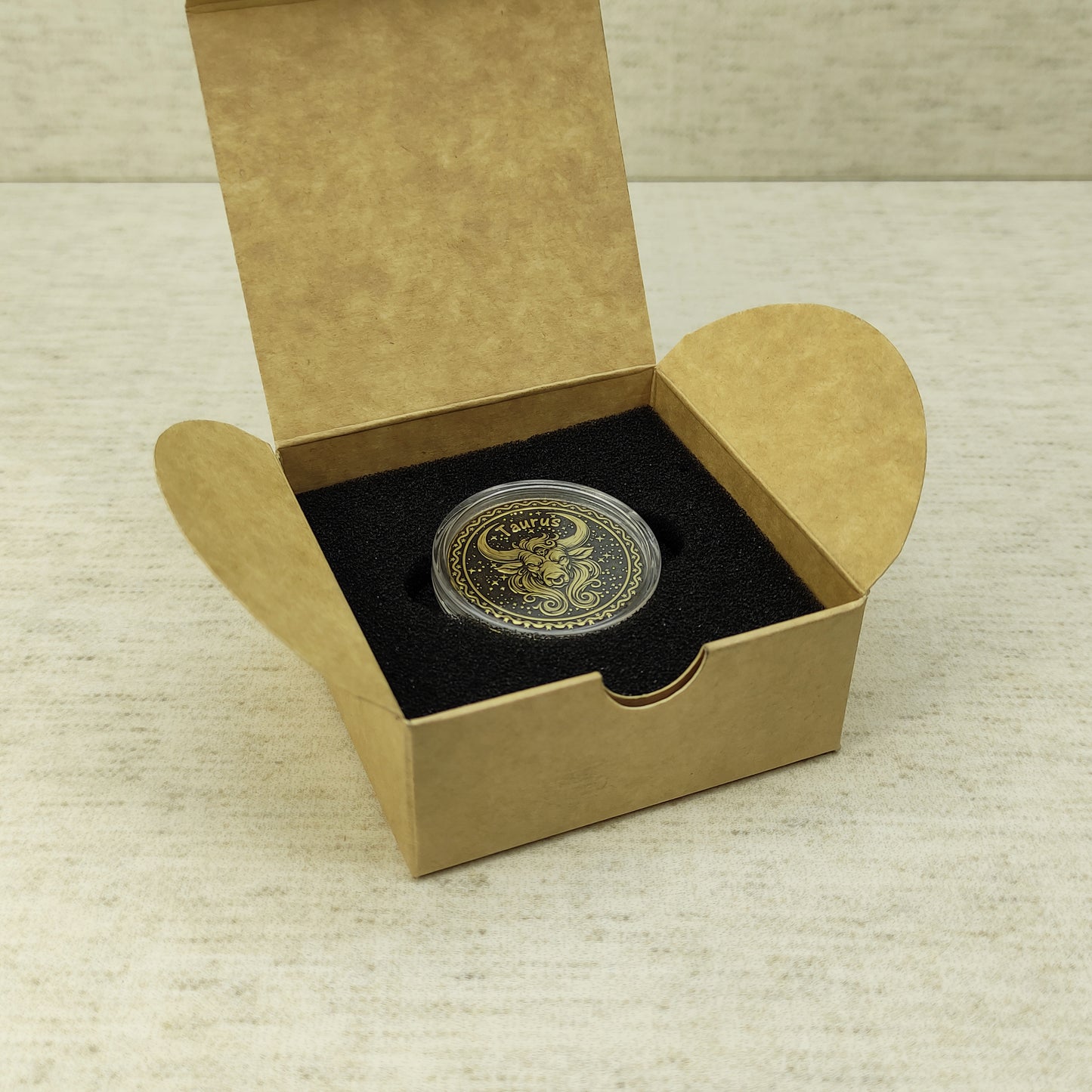 Brass Taurus Coin with Engraving and Personalization