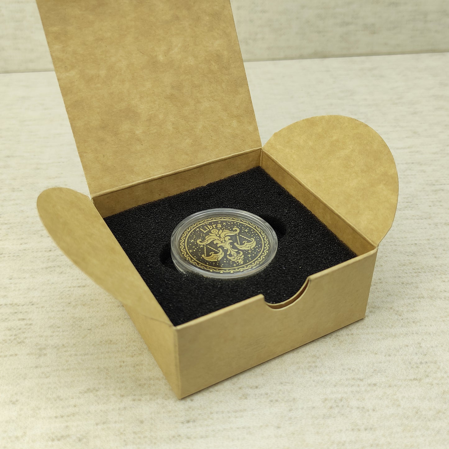 Brass Libra Zodiac Coin with Personalization – Unique Astrological Gift