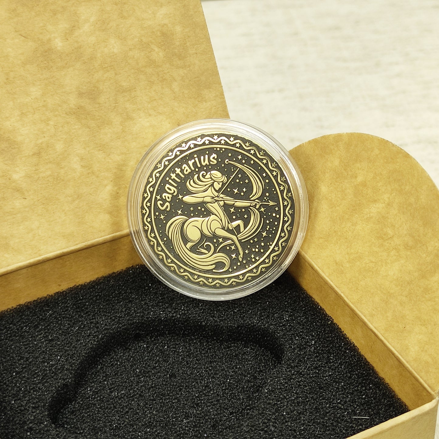 Sagittarius Zodiac Sign Brass Coin - Personalized Gift for Sagittarius
