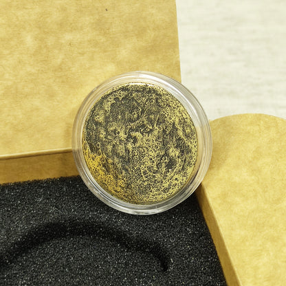 Brass "Moon" Coin with Realistic Relief – Collectible Coin with Customization