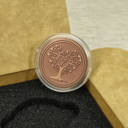 Personalized Copper Anniversary Coin for 7th, 9th, 22nd & 32nd Copper Wedding Anniversary — Custom Engraved Gift