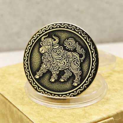 Brass Coin of the Eastern Zodiac — Year of the Ox with Personalization