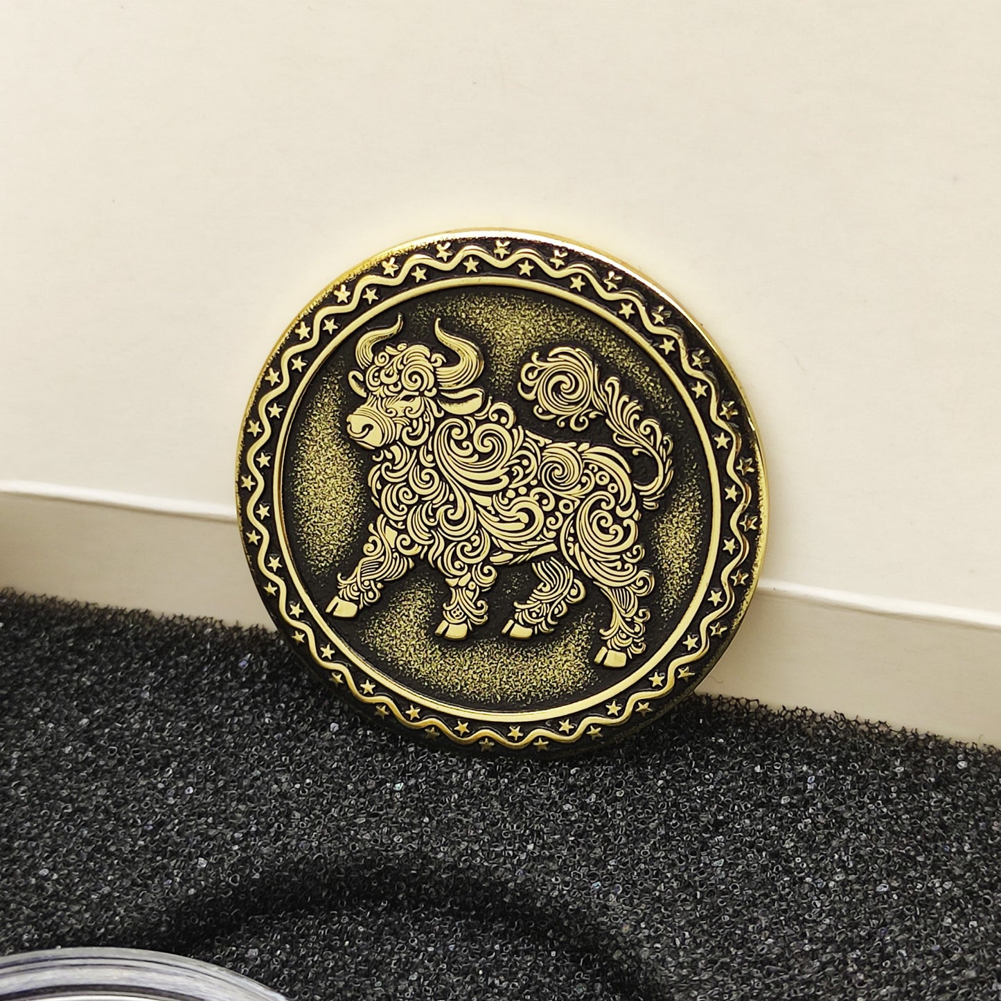 Brass Coin of the Eastern Zodiac — Year of the Ox with Personalization