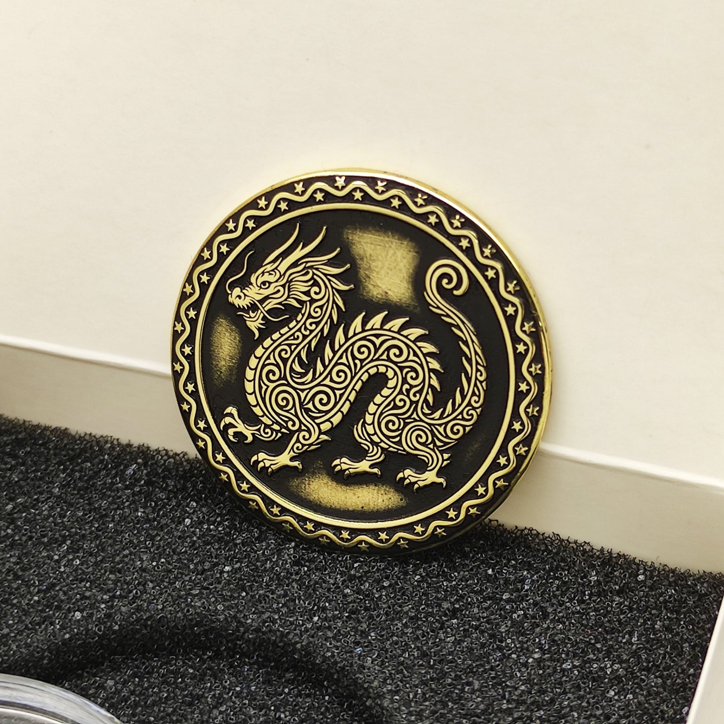 Brass Eastern Zodiac Coin — Year of the Dragon. Personalized Lucky Gift Coin