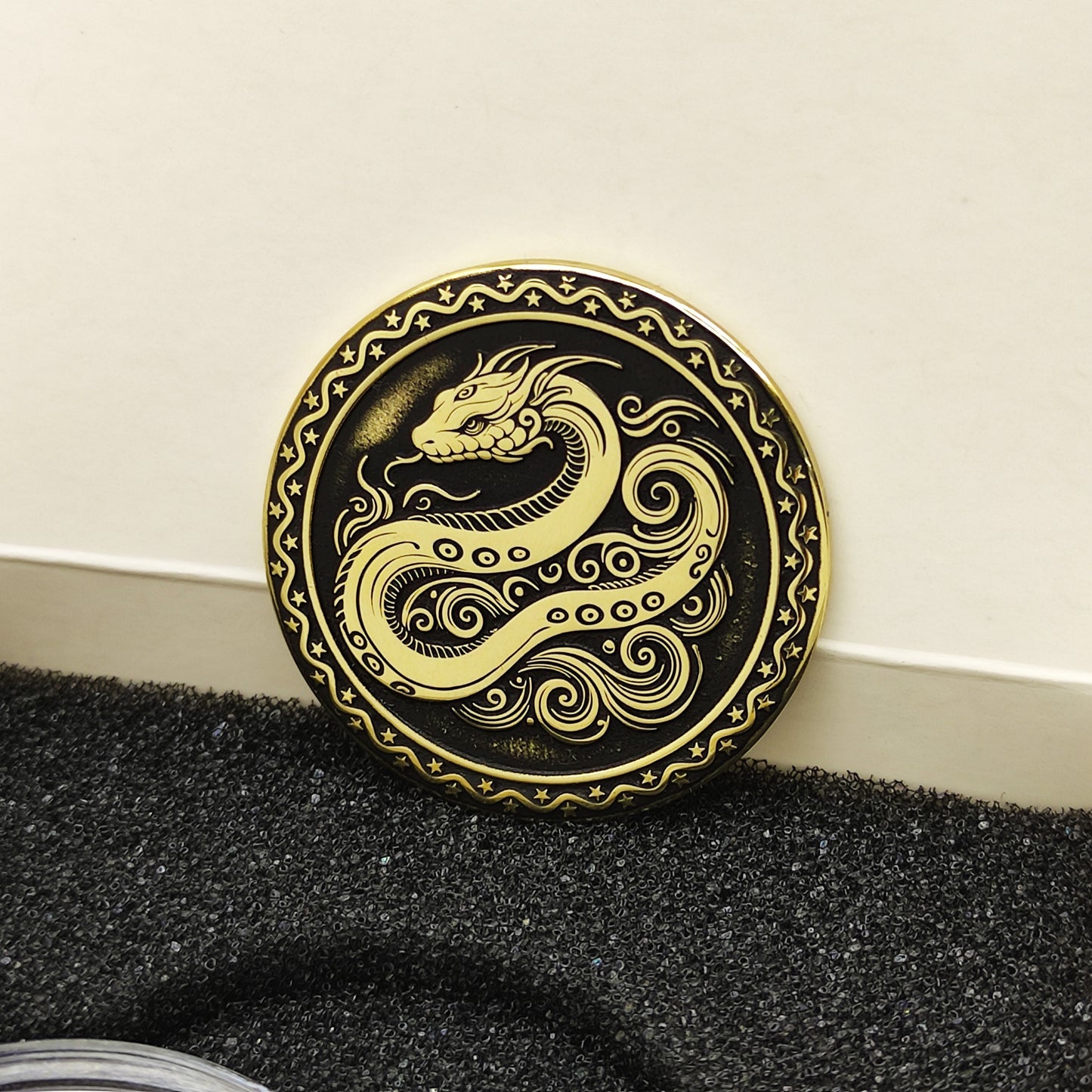 Brass Eastern Zodiac Coin — Year of the Snake. Personalized Wisdom Talisman