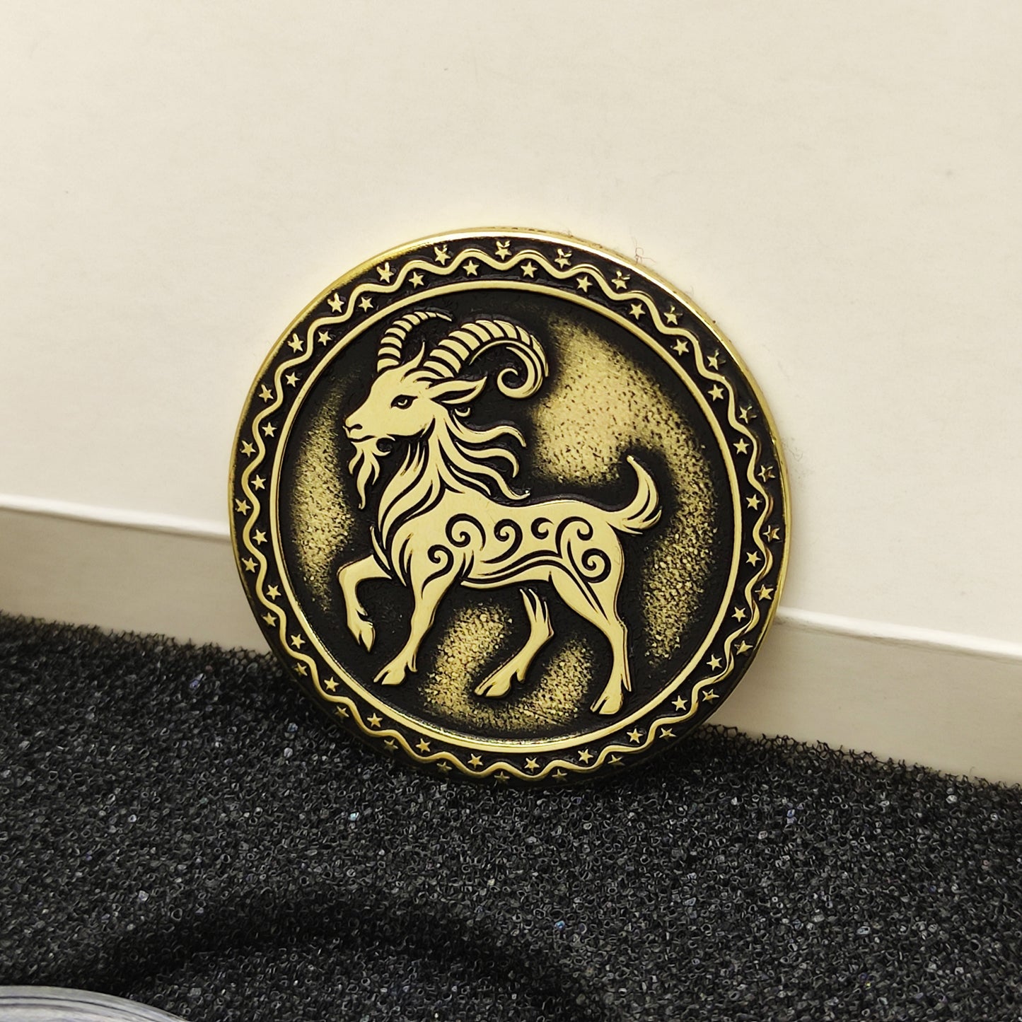 Brass Chinese Zodiac Coin – Year of the Goat Gift Coin with Custom Engraving and Personalization