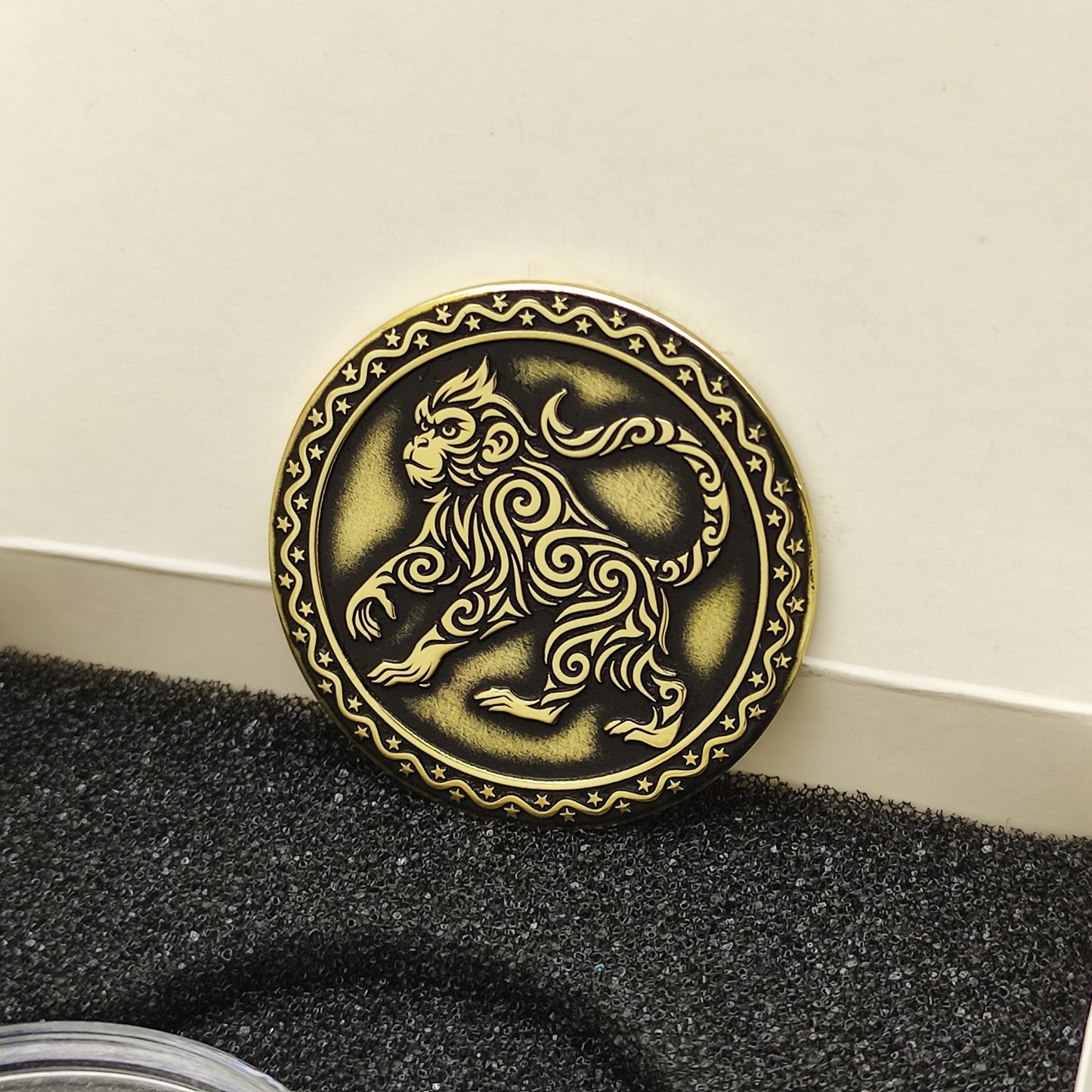 Exclusive Brass Coin "Year of the Monkey" – Chinese Zodiac Symbol of Luck and Wisdom, Personalized Gift