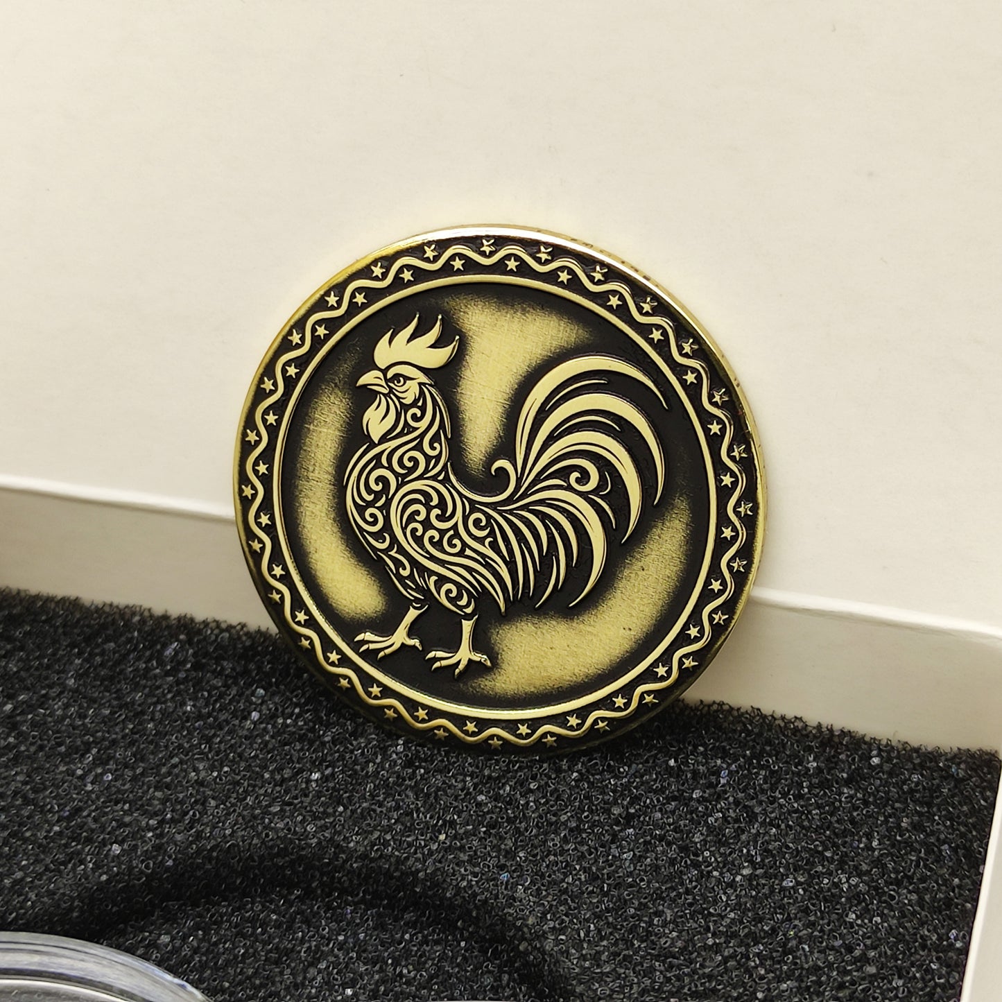 Brass Eastern Zodiac Coin — Year of the Rooster with Personalization