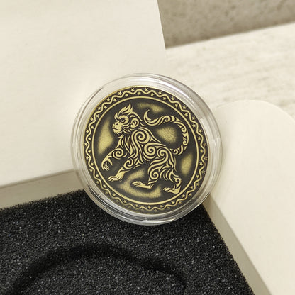 Exclusive Brass Coin "Year of the Monkey" – Chinese Zodiac Symbol of Luck and Wisdom, Personalized Gift