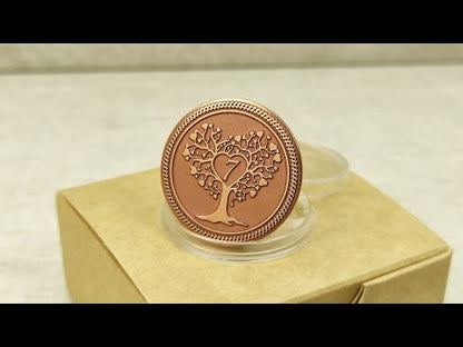 Personalized Copper Anniversary Coin for 7th, 9th, 22nd & 32nd Copper Wedding Anniversary — Custom Engraved Gift