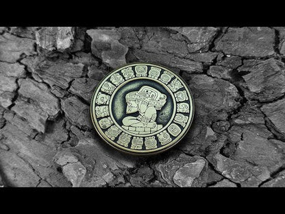 Personalized Brass Coin Mayan Calendar Tzolkin Haab – Custom Engraved Gift