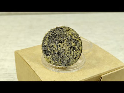 Brass "Moon" Coin with Realistic Relief – Collectible Coin with Customization