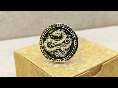Brass Eastern Zodiac Coin — Year of the Snake. Personalized Wisdom Talisman