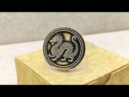 Brass Eastern Zodiac Coin — Year of the Dragon. Personalized Lucky Gift Coin