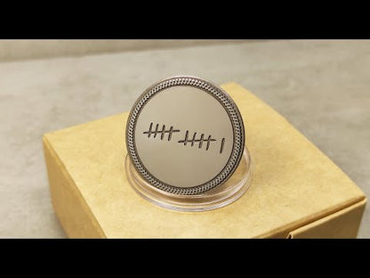 Personalized Steel Coin "Tally Mark" – Unique 11th Steel Anniversary Gift for Couple