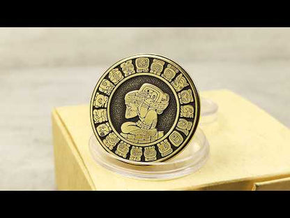 Gepersonaliseerde Messing Munt Maya Kalender Tzolkin Haab – Aangepast Gegraveerd Cadeau